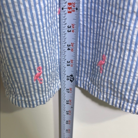 NWT Crown and Ivy Preppy Striped Dress with Pink Flamingo Embroidery, Womens L - Picture 6 of 7